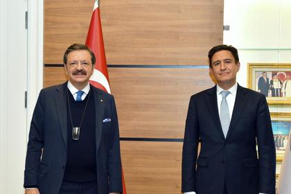 Посланик Чолаков се срещна с председателя на Съюза на камарите и стоковите борси на Турция 